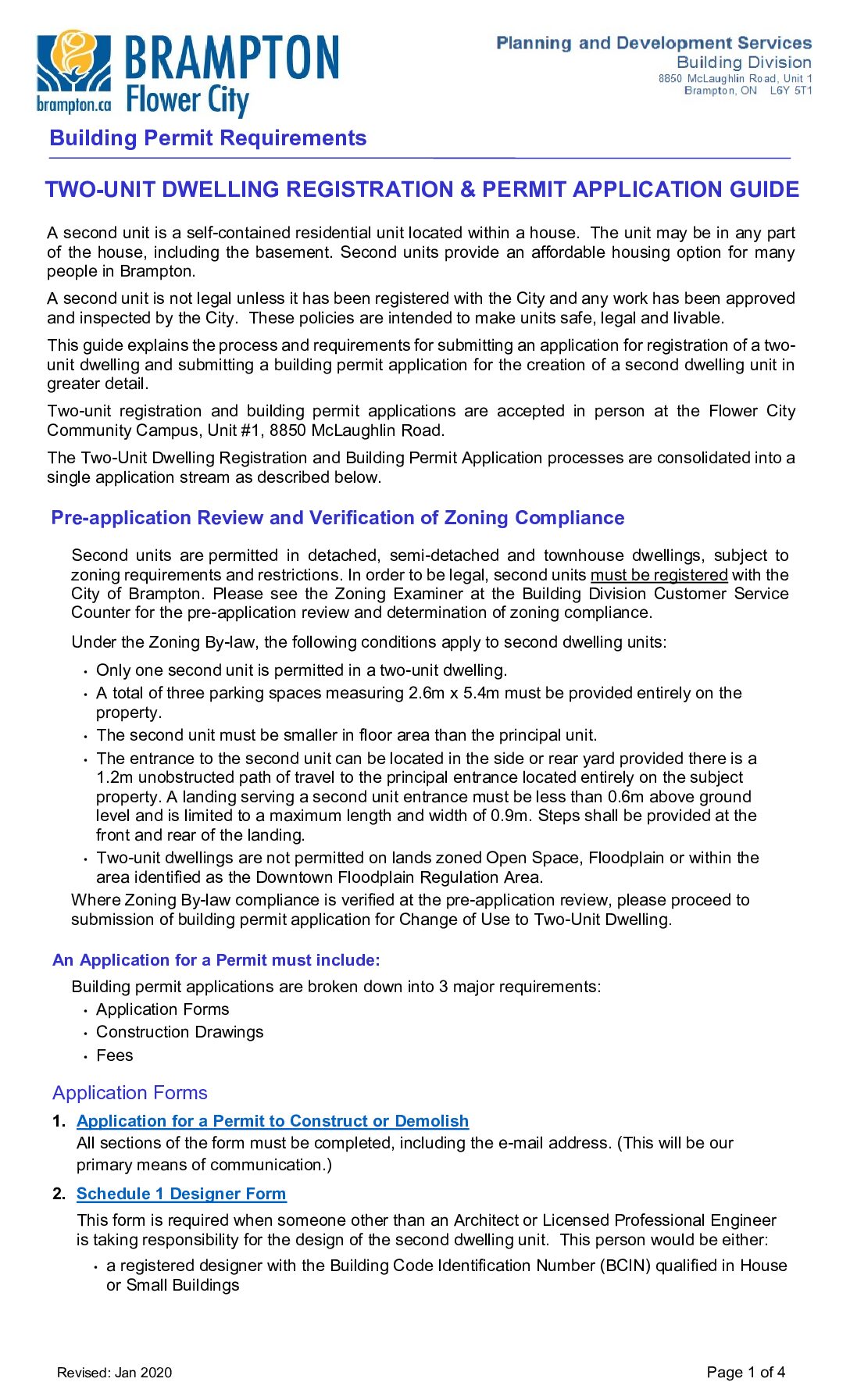 Two Unit Dwelling Registration & Permit Application Guide